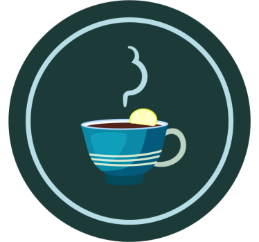 Sous verre moderne tasse à thé élégante - TenStickers