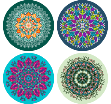 Sous verre motifs mandala complexes - TenStickers