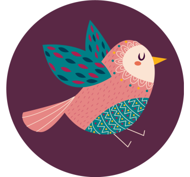 Sous verre bière personnage d'oiseau fantaisiste - TenStickers