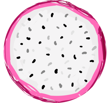 Sous verre bière tranche de fruit du dragon colorée - TenStickers