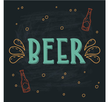 Sous verre bière concept de bière ludique - TenStickers