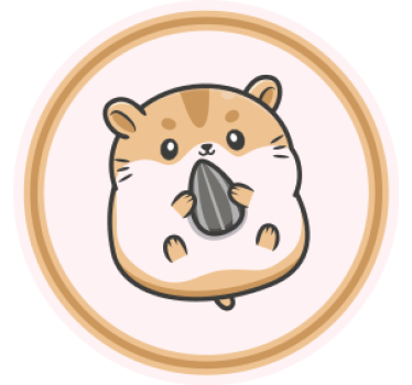 Sous verre bière hamster mignon tenant une graine - TenStickers