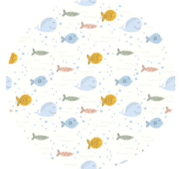 Sous verre bière motif de poissons colorés - TenStickers