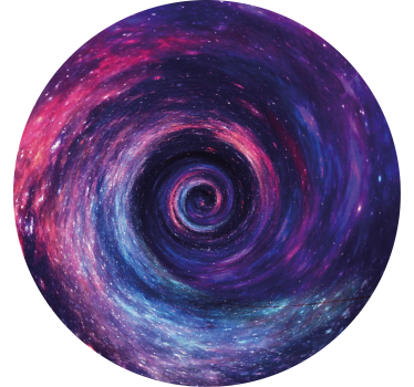 Sous verre vintage tourbillon cosmique coloré - TenStickers