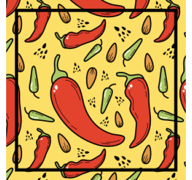 Sous verre moderne motif piments chili - TenStickers