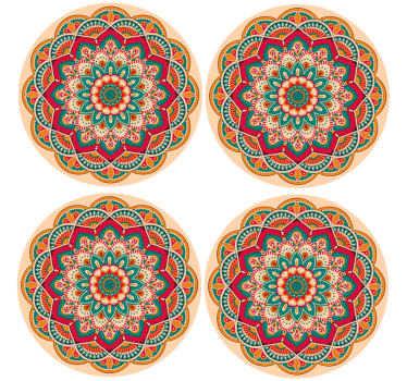 Sous verre moderne motif mandala rond - TenStickers