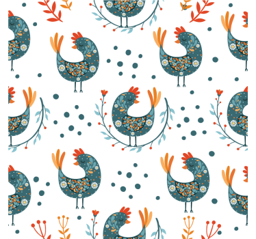 Sous verre bière motif de poules fantaisistes - TenStickers
