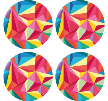 Sous verre motifs géométriques vibrants - TenStickers
