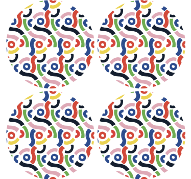 Sous verre motifs abstraits colorés - TenStickers