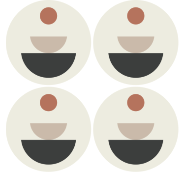 Sous verre bière formes circulaires superposées - TenStickers