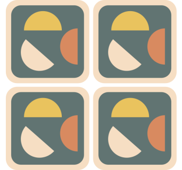 Sous verre bière formes colorées géométriques - TenStickers