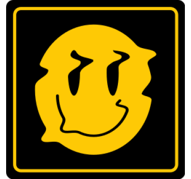 Sous verre bière icône visage souriant - TenStickers