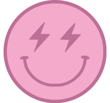Sous verre bière Émoticône souriante rose ludique - TenStickers