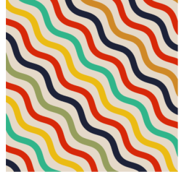 Sous verre motif ondulé coloré - TenStickers