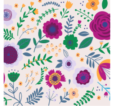 Sous verre bière composition florale colorée - TenStickers
