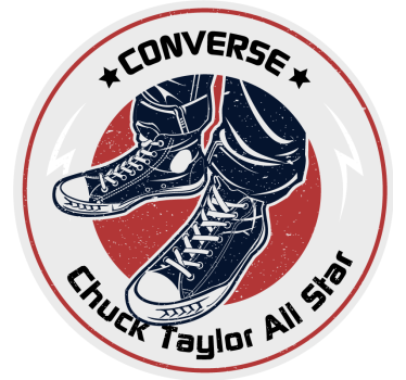 Sous verre vintage design graphique sneakers - TenStickers