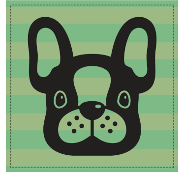 Sous verre moderne bouledogue français - TenStickers