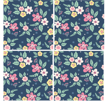 Sous verre moderne design floral élégant - TenStickers