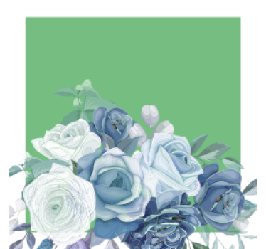 Sous verre mariage composition florale élégante - TenStickers