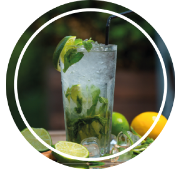 Sous verre moderne boisson mentholée rafraîchissante - TenStickers