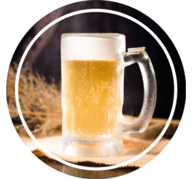 Sous verre bière mug glacé avec mousse - TenStickers