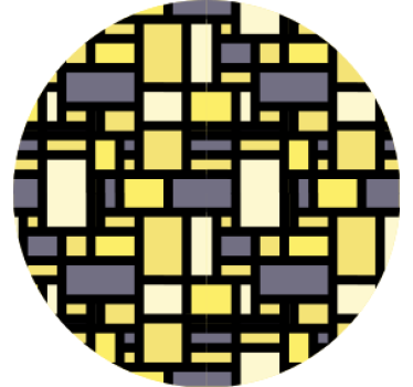 Sous verre motif géométrique jaune et gris - TenStickers