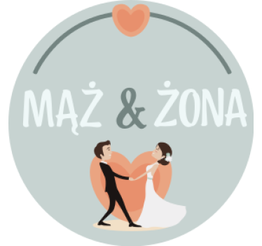 Sous verre mariage couple de mariés cœur - TenStickers