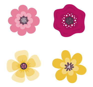 Sous verre bière motifs floraux vibrants - TenStickers