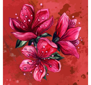 Sous verre bière arrangement floral vibrant - TenStickers