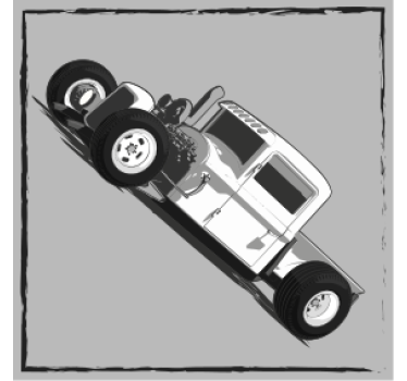 Sous verre bière représentation intemporelle hot rod - TenStickers