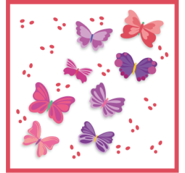 Sous verre bière illustrations de papillons vifs - TenStickers