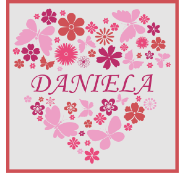 Sous verre personnalisable arrangement floral coeur - TenStickers