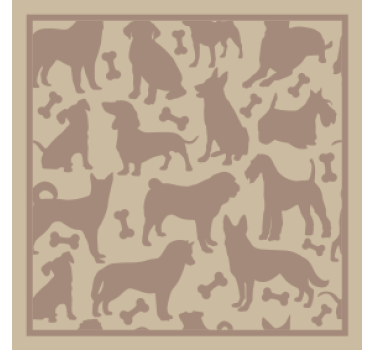 Sous verre moderne formes canines ludiques - TenStickers