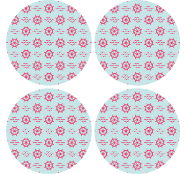 Sous verre bière motif de roue nautique - TenStickers