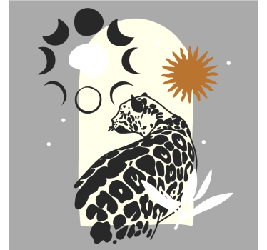 Sous verre bière silhouette de léopard élégante - TenStickers
