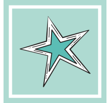 Sous verre bière graphique Étoile accent - TenStickers