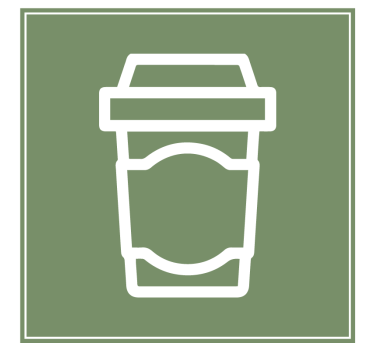 Sous verre moderne illustration de tasse à café - TenStickers