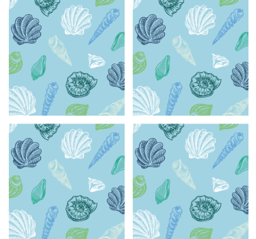 Sous verre motif de coquillages - TenStickers