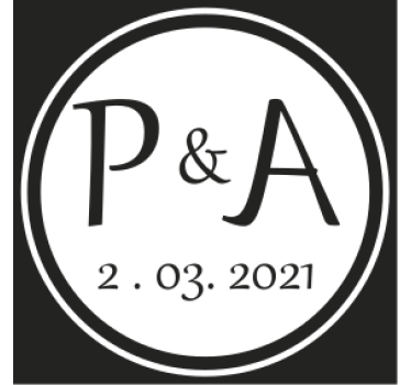 Sous verre personnalisable initiales monogramme - TenStickers