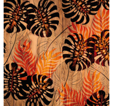 Sous verre motif feuillage tropical - TenStickers