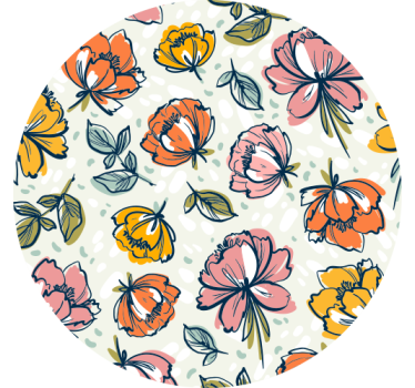 Sous verre moderne style imprimé botanique - TenStickers