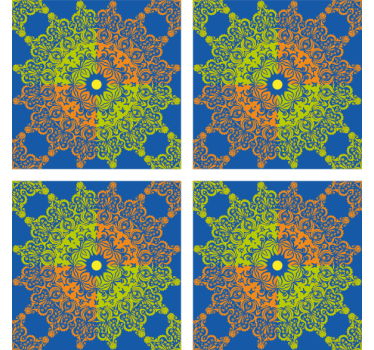 Sous verre carreaux motif de mandala coloré - TenStickers