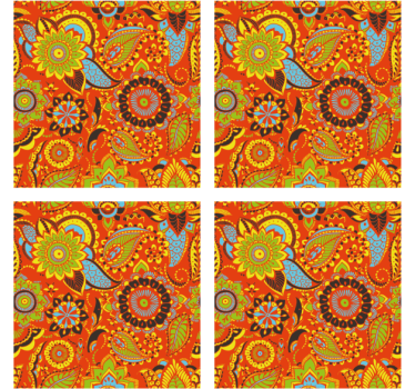 Sous verre bière motif botanique vibrant - TenStickers