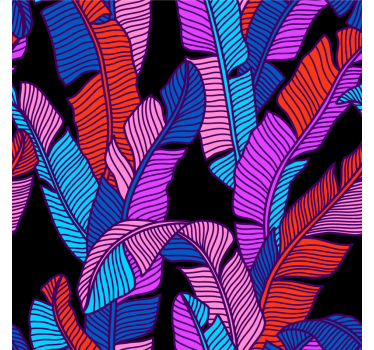 Sous verre motifs de feuilles vibrants - TenStickers