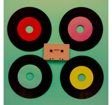 Sous verre bière ensemble de disques vinyles rétro - TenStickers