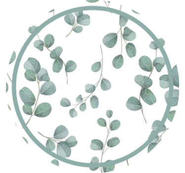 Sous verre motif de feuilles d'eucalyptus - TenStickers