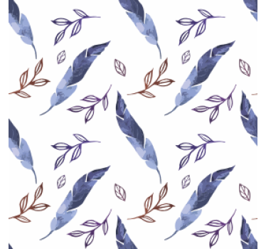 Sous verre motifs aquarelle feuillage - TenStickers