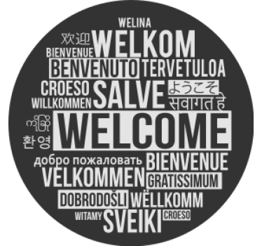 Sous verre bière bienvenue multilingue - TenStickers
