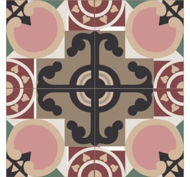 Sous verre carreaux motifs géométriques complexes - TenStickers