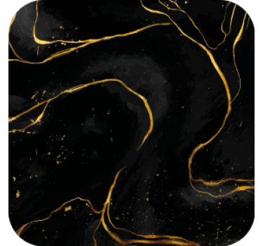 Sous verre tourbillon noir et or - TenStickers